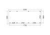 Bouwpakket aanbouwveranda 815x326 cm links fijnbezaagd Douglas