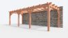 Bouwpakket aanbouwveranda 822x326 cm links fijnbezaagd Douglas