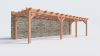 Bouwpakket aanbouwveranda 992,5x326 cm links fijnbezaagd Douglas
