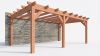 Bouwpakket aanbouwveranda 648,5x390,5 cm links fijnbezaagd Douglas