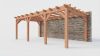 Bouwpakket aanbouwveranda 709x390,5 cm links fijnbezaagd Douglas