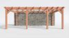 Bouwpakket aanbouwveranda 709x390,5 cm links fijnbezaagd Douglas