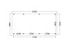 Bouwpakket aanbouwveranda 815x390,5 cm links fijnbezaagd Douglas