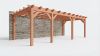 Bouwpakket aanbouwveranda 815x390,5 cm links fijnbezaagd Douglas