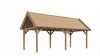 Trendhout Zadeldak De Delle 415x380 cm eiken