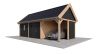 Trendhout Zadeldak De Delle 415x380 cm eiken