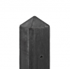 Betonnen hoekpaal antraciet met diamant kop 10x10x278cm voor schermen 180cm hoog