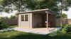 Tuindeco Dora Blokhut 300x300 cm + luifel 200 cm 28 mm vuren red class wood geïmpregneerd