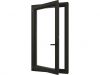 Draai/kiepraam - 77,4x137,4 cm - linksdraaiend - zwart - incl. raambeslag
