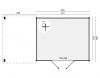 Blokhut Extramodern 320x260 cm + zijluifel 200 cm - Bruin geïmpregneerd