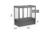 Biohort Florentina metalen tuinkas 201,6 x 104 x 197 cm kwartsgrijs metallic