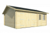 Garage Moa 598x500 cm - Groen geïmpregneerd