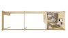 Tuindeco Gretel Blokhut 250x250 cm + luifel 550 cm 44 mm vuren bruin geïmpregneerd