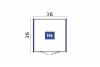 Biohort Metalen tuinhuis Highline H6 315x315x222 cm met enkele deur