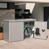Biohort metalen tuinhuis HighBoard 200x84x127 cm zilvergrijs