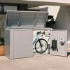 Biohort metalen tuinhuis HighBoard 200x84x127 cm zilvergrijs