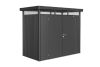 Biohort Highline H1 metalen tuinhuis 275x155x222 cm met dubbele deur