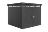 Metalen tuinhuis Highline H4 met dubbele deur in de kleur donkergrijs