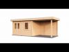 Lugarde Select Modern tuinhuis met overkapping Neerkant 388x250cm + 300cm - Onbehandeld