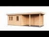 Lugarde Select Modern tuinhuis met overkapping Dronten 388x250cm + 400cm - Zwarte olie