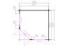 Blokhut 2555 250x250 cm - exterieur gecoat