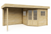 Blokhut 2556Z 250x250 cm + luifel 250 cm - extern gecoat