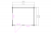 Blokhut 3026 300x250 cm - exterieur gecoat