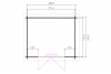 Blokhut 325M 300x250 cm - exterieur gecoat