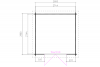 Blokhut 330M 300x300 cm - exterieur gecoat
