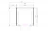 Blokhut 331M 300x300 cm + zijluifel 110 cm - compleet gecoat