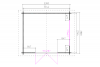 Blokhut 3530K 350x300 cm - exterieur gecoat