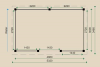 Lugarde veranda 486x300 cm, plat dak, 28mm, Excl. dakbedekking Excl. Bev. materiaal - Oud showmodel