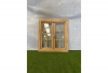 Vuren dubbel uitzetraam met dubbelglas, 112x120,5 cm, onbehandeld - Licht beschadigd - SALE0763