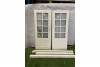 Dubbele tuindeur wit gecoat 160x192 cm - Beschadigd - SALE01869