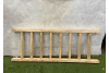 Balustrade hekwerk verticaal (Wit gesproeid) 165x60 cm - Zwarte vegen - SALE01875