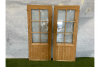 Dubbele deuren enkel glas Incl. roedes Excl. kozijn en sluitwerk 148x176 cm - Incompleet - SALE01896