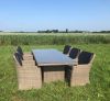 Dinnerset Kaapstad wicker tafel + 6 stoelen inclusief rugkussens - Numansdorp, Hoofddorp & Amersfoort