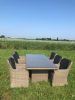 Dinnerset Kaapstad wicker tafel + 6 stoelen inclusief rugkussens - Numansdorp, Hoofddorp & Amersfoort