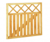 Rechthekpoort met trellis 100x90 cm