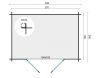 Tuindeco Kris Blokhut 290x200 cm 28 mm vuren red class wood geïmpregneerd