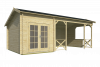 Blokhut Kukka - 700x350 cm - Red class wood geïmpregneerd