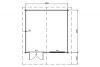 Lugarde Blokhut Aalke B3 - 360x360 cm plattegrond
