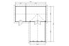 Lugarde Blokhut B48 600x700 cm - 44 mm - plattegrond