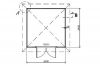Tuinhuis Prima Ornella P29 - 240x240 cm plattegrond
