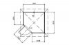Lugarde Tuinhuis P561 180x180 cm - 28 mm - plattegrond