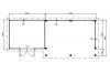 Tuinhuis Prima Jzzy PR28 - 720x300 cm plattegrond