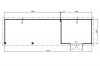 Tuinhuis Prima Jolien PR33 - 840x240 cm plattegrond