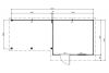 Tuinhuis Prima Juul PR35 - 840x360 cm plattegrond