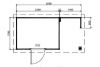 Tuinhuis Prima Floor PR4 - 180x360 cm plattegrond