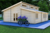 Chalet Lorenzo 930x810 cm - 68mm dikte - incl. houten binnenvloer